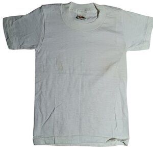 Vintage 1970's NOS Fruit Of The Loom Small 2-4 White T-Shirt Single Stitch